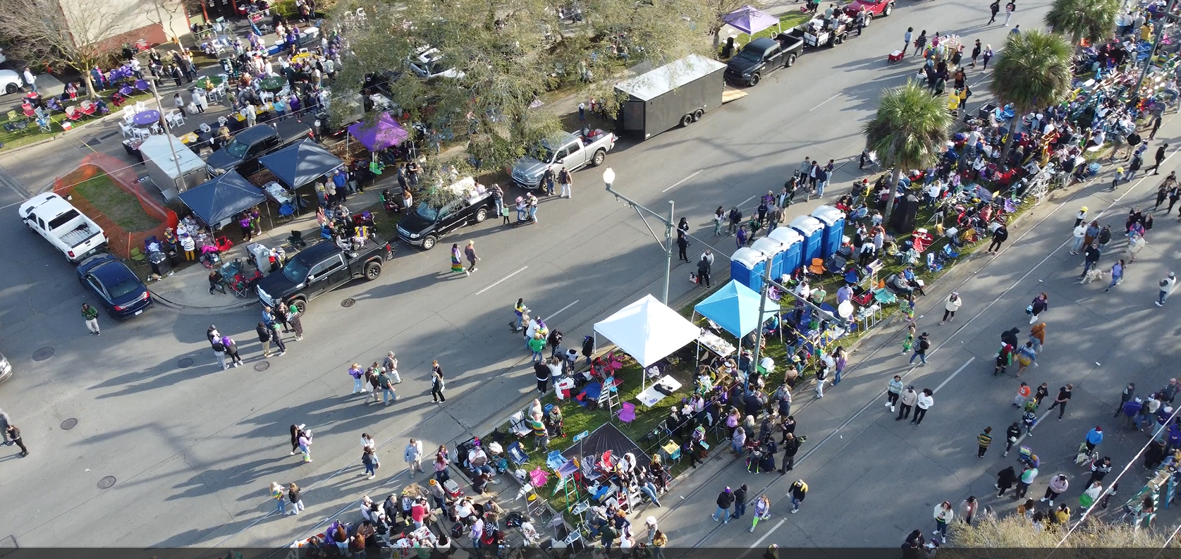 Overhead RGB crowd view from drone